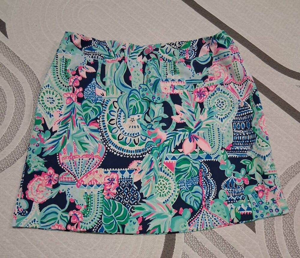 Lilly pulitzer womens size 12 daphne luxletic skort skirt looking sharp upf+50 - Picture 7 of 8